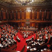 L'Aula del Senato durante la discussione della manovra negli anni scorsi. Foto d'archivio
