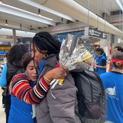 L'arrivo dei rifugiati all'aeroporto di Fiumicino