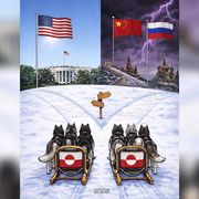 Il post su X della Casa Bianca che ritrae due slitte trainate da cani ferme ad un bivio. «Da che parte groenlandese?» si legge, di fronte alla scelta di procedere verso gli Stati Uniti o verso Cina e Russia