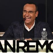 Carlo Conti a Sanremo in una foto di repertorio