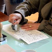 Una tessera elettorale cartacea in una foto d'archivio