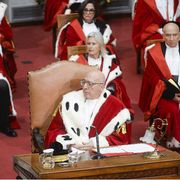 Il primo presidente della Corte di Cassazione Pasquale D'Ascola durante la cerimonia dell'inaugurazione dell'anno giudiziario