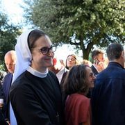 Suor Nina Krapic insieme a Papa Leone