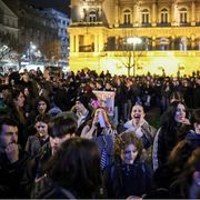Studenti dell’università di Belgrado in protesta contro il presidente Aleksandar Vucic / REUTERS