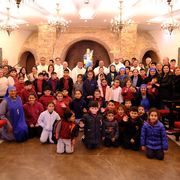 Il gruppo dell’Orp con i bambini dell’orfanotrofio del Santuario della Madonna del Monte