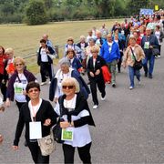 Un gruppo di anziani al Parco delle Cave