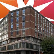 l'immobile di Spin Time Labs, in via Santa Croce in Gerusalemme nel quartiere Esquilino, occupato nel 2013 dai movimenti per la casa. Ansa