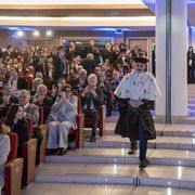 Il rettore del Campus Bio-Medico di Roma, Rocco Papalia, all'inaugurazione dell'anno accademico