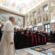 Un momento dell'udienza con l'ordinariato militare in occasione del centenario