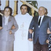 Don Peppe Diana assieme alla famiglia