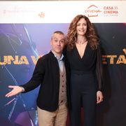 L'attrice Francesca Cavallin e il comico Saverio Raimondo alla Casa del Cinema di Roma per la presentazione del documentario “Una vita a metà”, 8 aprile 2026
