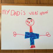 Un disegno del papà