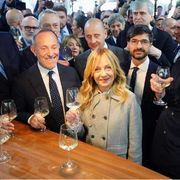 La premier Giorgia Meloni a Vinitaly presso la Fiera di Verona. ANSA/Giorgio Marchiori