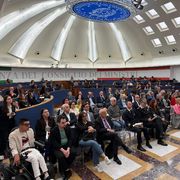 Il pubblico alla conferenza stampa di presentazione di ExpoAID 2026