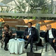 L’assessora ai Lavori pubblici di Roma Capitale, Ornella Segnalini; Marco Rago, consigliere giuridico del ministero degli Esteri; Emilio Ciarlo (One Water)