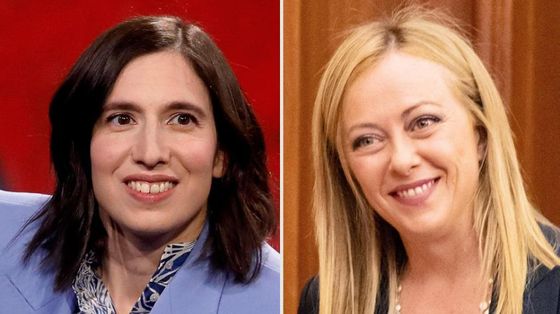 Nella foto sono ritratte la segretaria del Pd Elly Schlein e la premier Giorgia Meloni, leader di FdI