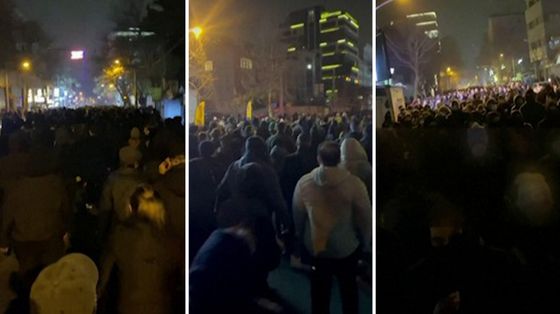 Le immagini filtrate attraverso i social mostrano migliaia di persone in marcia lungo Pasdaran Avenue, e Teheran / ANSA