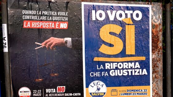 Cartelloni pubblicitari per il Referendum
