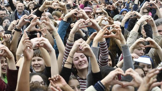 Una manifestazione studentesca contro il razzismo