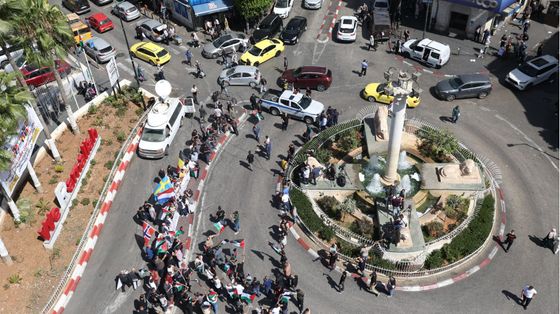 Una vista dall'alto di Ramallah/ ANSA