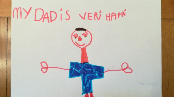 Un disegno del papà