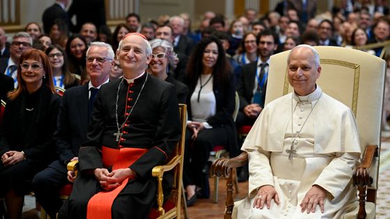 Un momento dell'udienza del Papa con i dipendenti della Conferenza episcopale italiana / VATICAN MEDIA