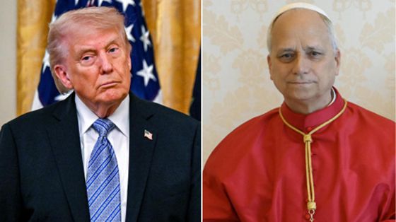 In una combo Donald Trump e Papa Leone XIV / Ansa