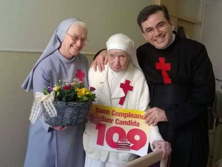 Suor Candida, 109 candeline con san Camillo