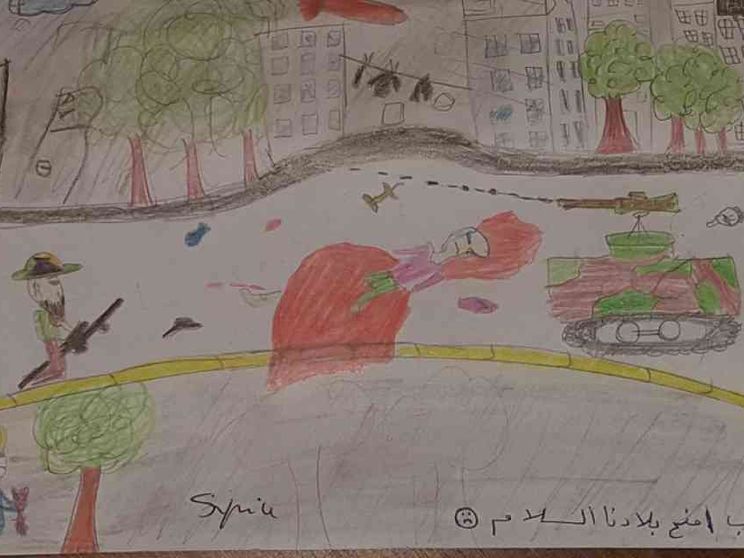 Aleppo, i bimbi disegnano paure e speranze