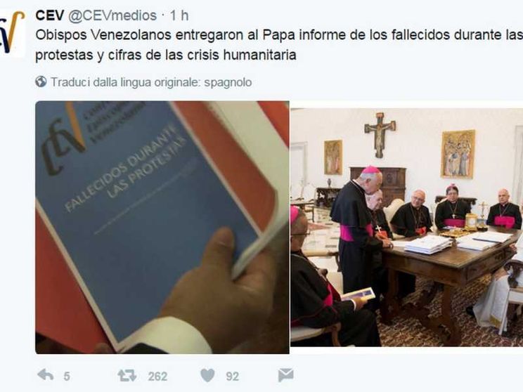 Il Papa incontra i vescovi del Venezuela