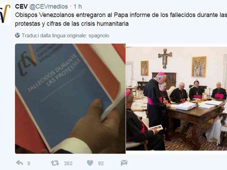 Il Papa incontra i vescovi del Venezuela