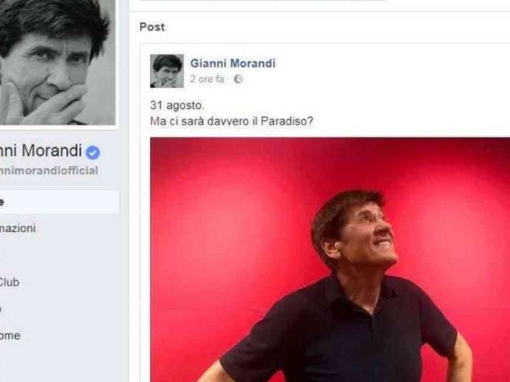 La domanda di senso di Gianni Morandi: «Ma ci sarà davvero il Paradiso?»