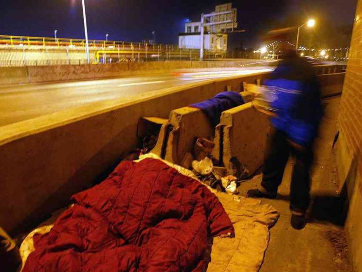 Un'intera città di senzatetto nel cuore gelato di New York