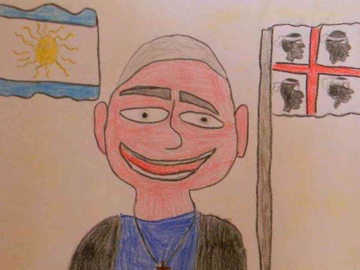 «Cari bambini, grazie per i disegni sul mio amico fratel Mura...»