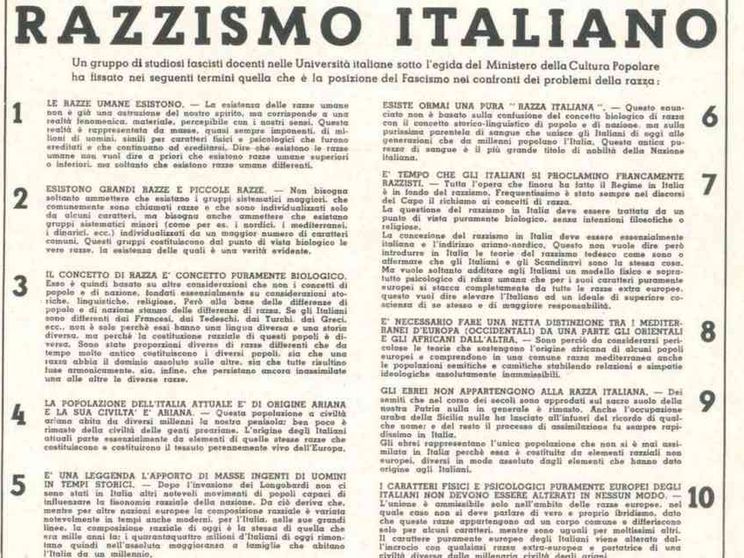 Il manifesto del Duce che aprì le porte alla persecuzione degli ebrei