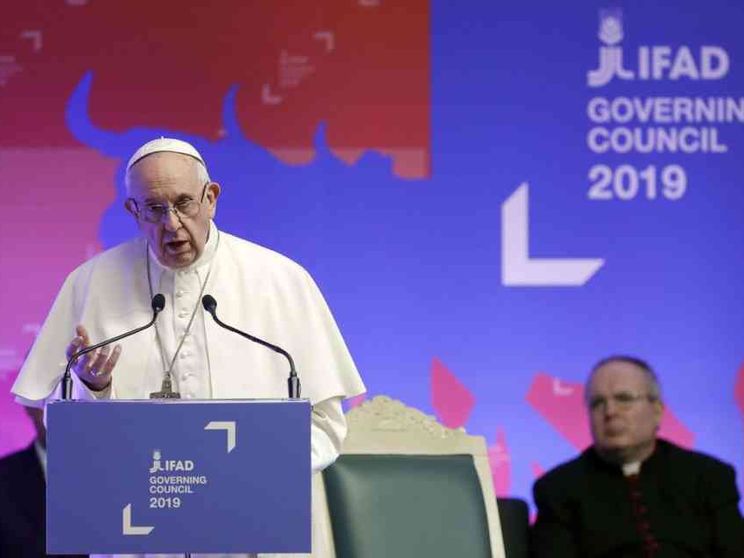 Francesco alla Fao: «Vorrei guardare il volto dei poveri senza arrossire»