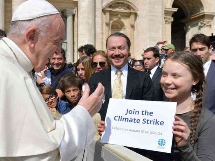 Greta Thunberg: Francesco primo leader mondiale ad affrontare la crisi