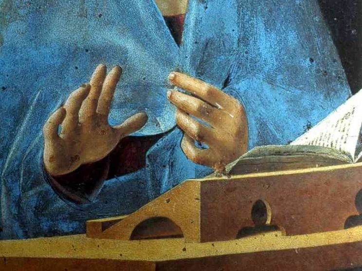 Che cosa c'era sul leggio di Maria?