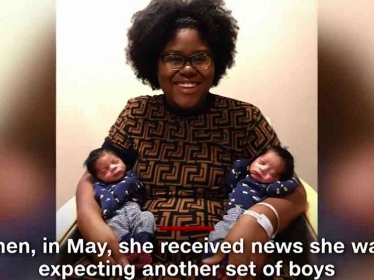 Partorisce 2 coppie di gemelli in un anno