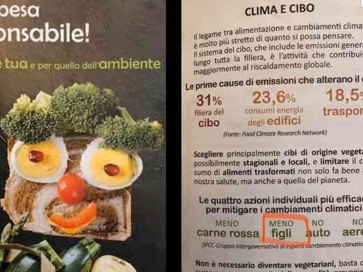 Per salvare il pianeta «bisogna fare meno figli», volantino choc del Comune