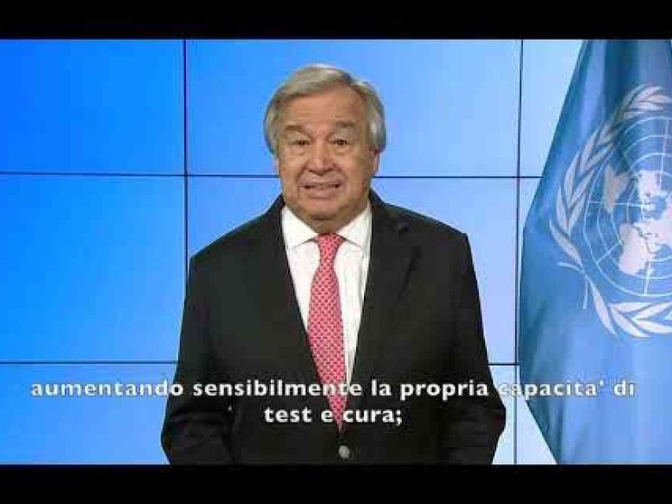 Il videomessaggio del segretario Onu Antonio Guterres