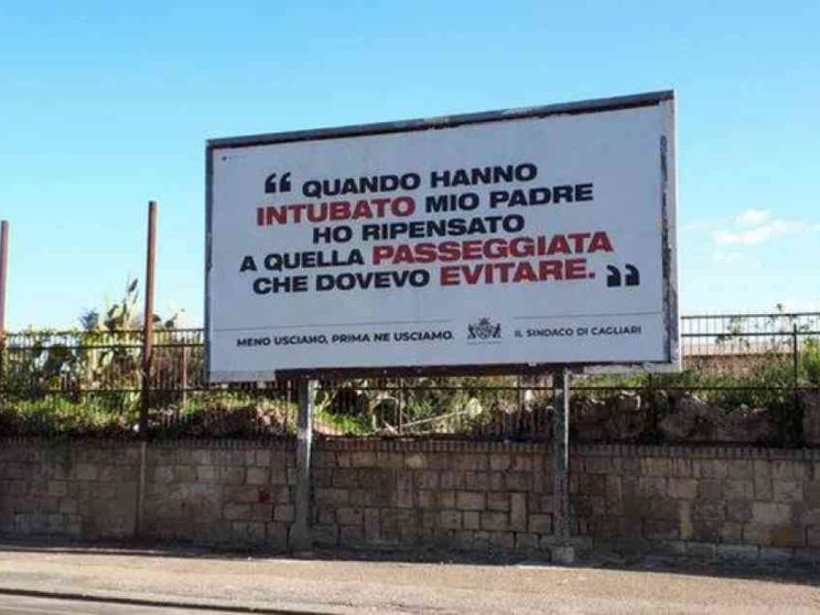 Cagliari: la campagna che divide sul coronavirus