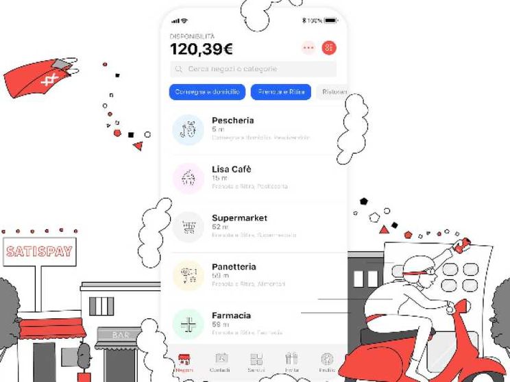 Satispay lancia il pagamento per la consegna a domicilio