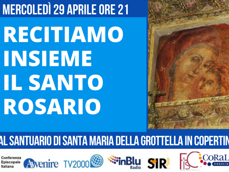 La preghiera del Rosario per l'Italia dal Santuario a Copertino