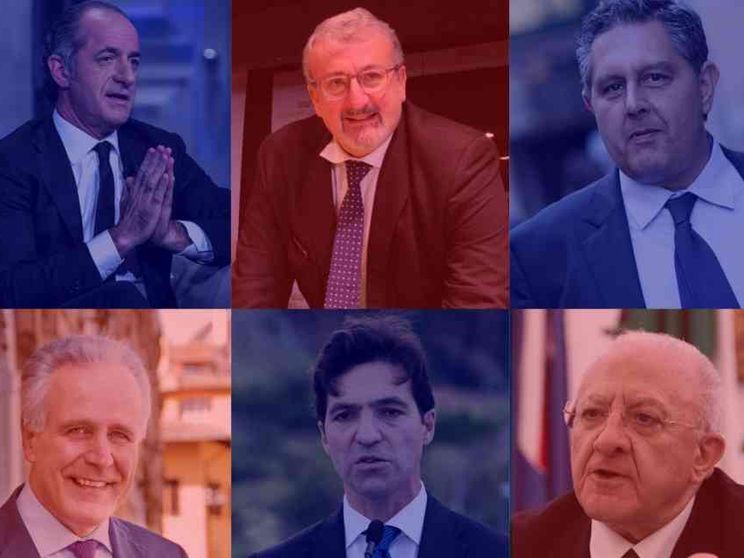 Toscana a sinistra, Marche a destra. Confermati De Luca, Zaia, Emiliano e Toti