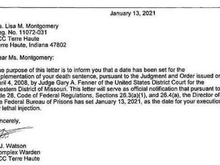 "Cara" Lisa, oggi morirai con l'iniezione letale: la lettera-choc alla condannata