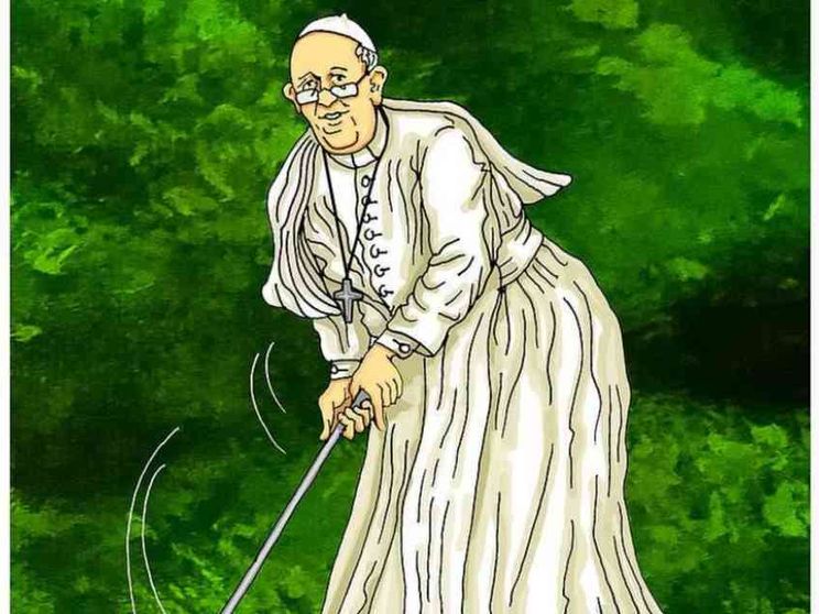 Il Papa che gioca a golf per la pace