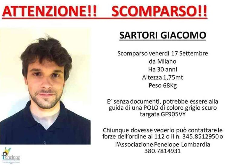 Il corpo di Giacomo Sartori è stato trovato a Casorate Primo, nel Pavese