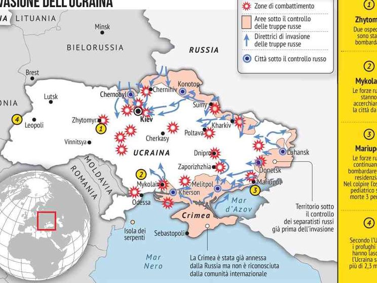 Due settimane di guerra in Ucraina: a che punto siamo, gli scenari
