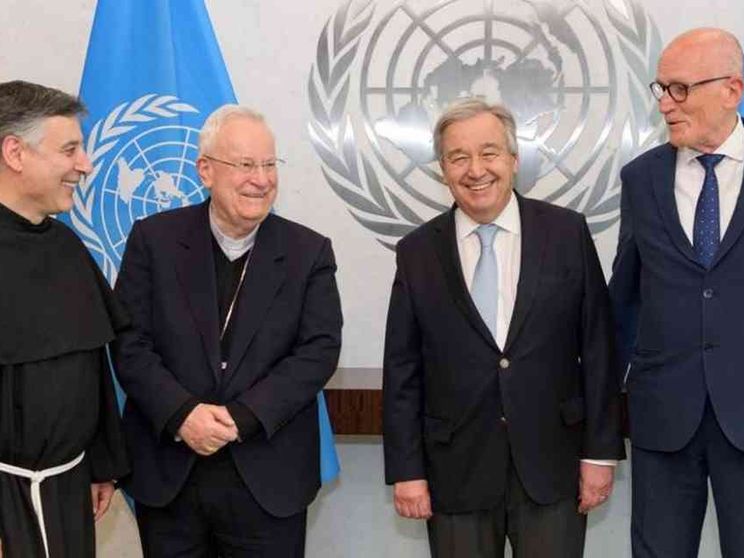 Bassetti incontra il segretario dell'Onu Guterres: dialogo per fermare le armi